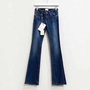 New Good Mood Italia Farrah Zampa flare jeans size 25‎ Full Length 33” inseam